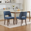 Wooden Dining Chairs Set Of 2, Modern Fabric Upholstered Dining Room Chair Kitchen Chairs,