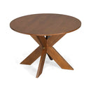 Round Dining Table Modern Farmhouse Kitchen Table, Cherry