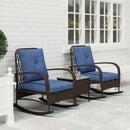 Rattan Chaise Lounge Chair, Wicker Patio Furniture Set