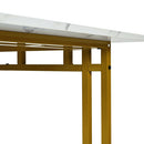 Metal Frame Rectangular Dining Table Modern Kitchen Table