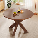 Round Dining Table Modern Farmhouse Kitchen Table, Cherry